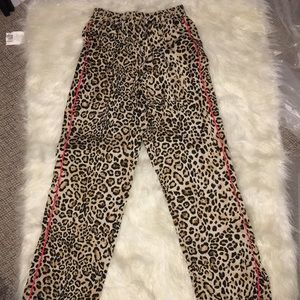 Top shop Cheetah Wide Leg Silky Pants